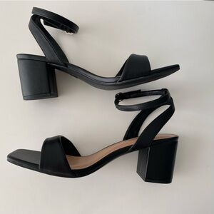 Black Shannon Heels with Memory Foam Insoles | A New Day | Women’s size 7 Wide